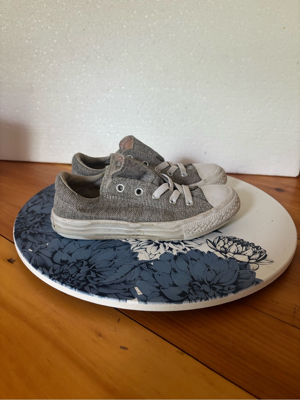 Converse All Star Kids Sneakers Gray Low Top Size 13